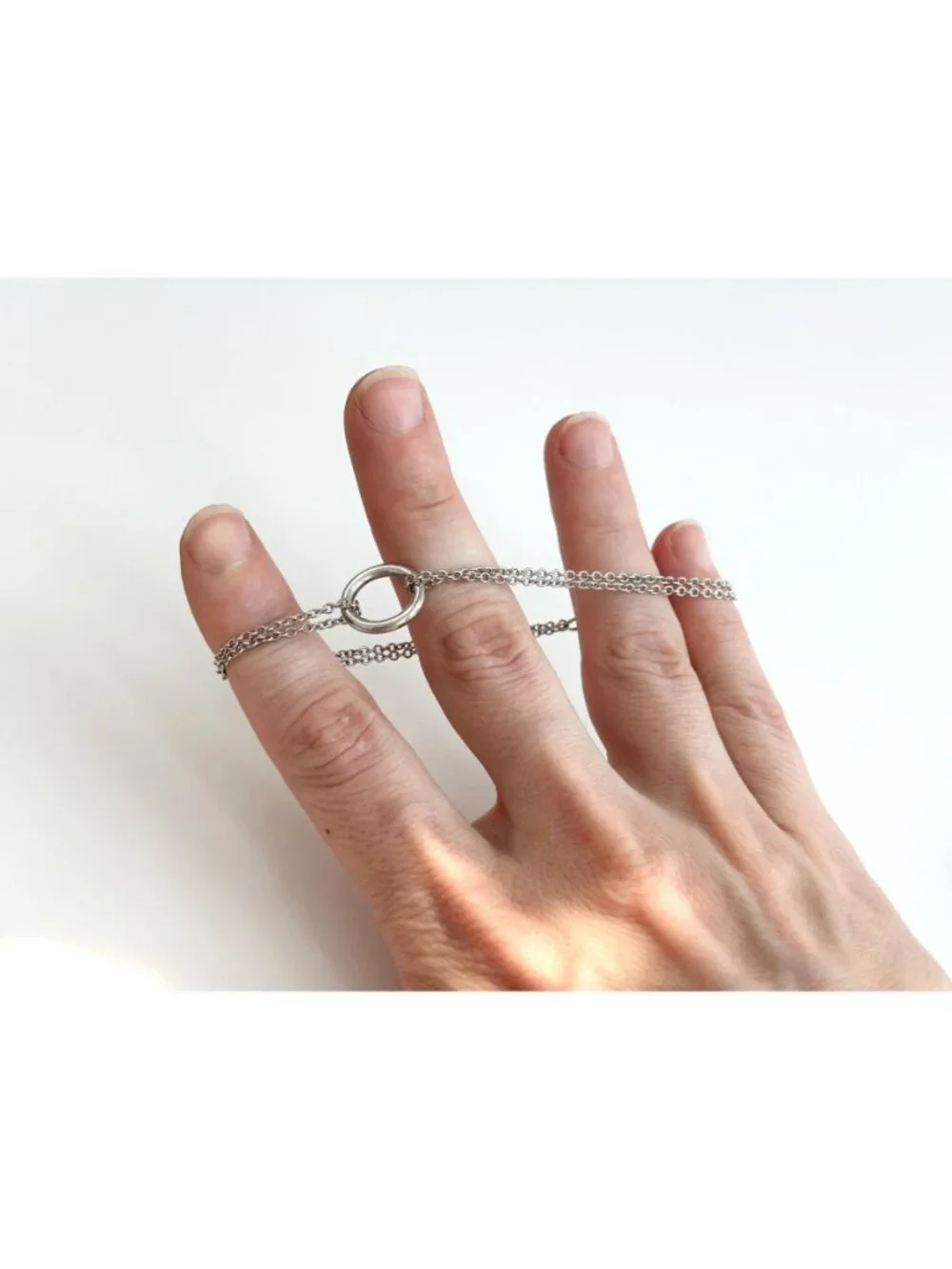 Cable Chain Round Doublr Linked Vintage Sterling Silver 925 Bracelet - 7